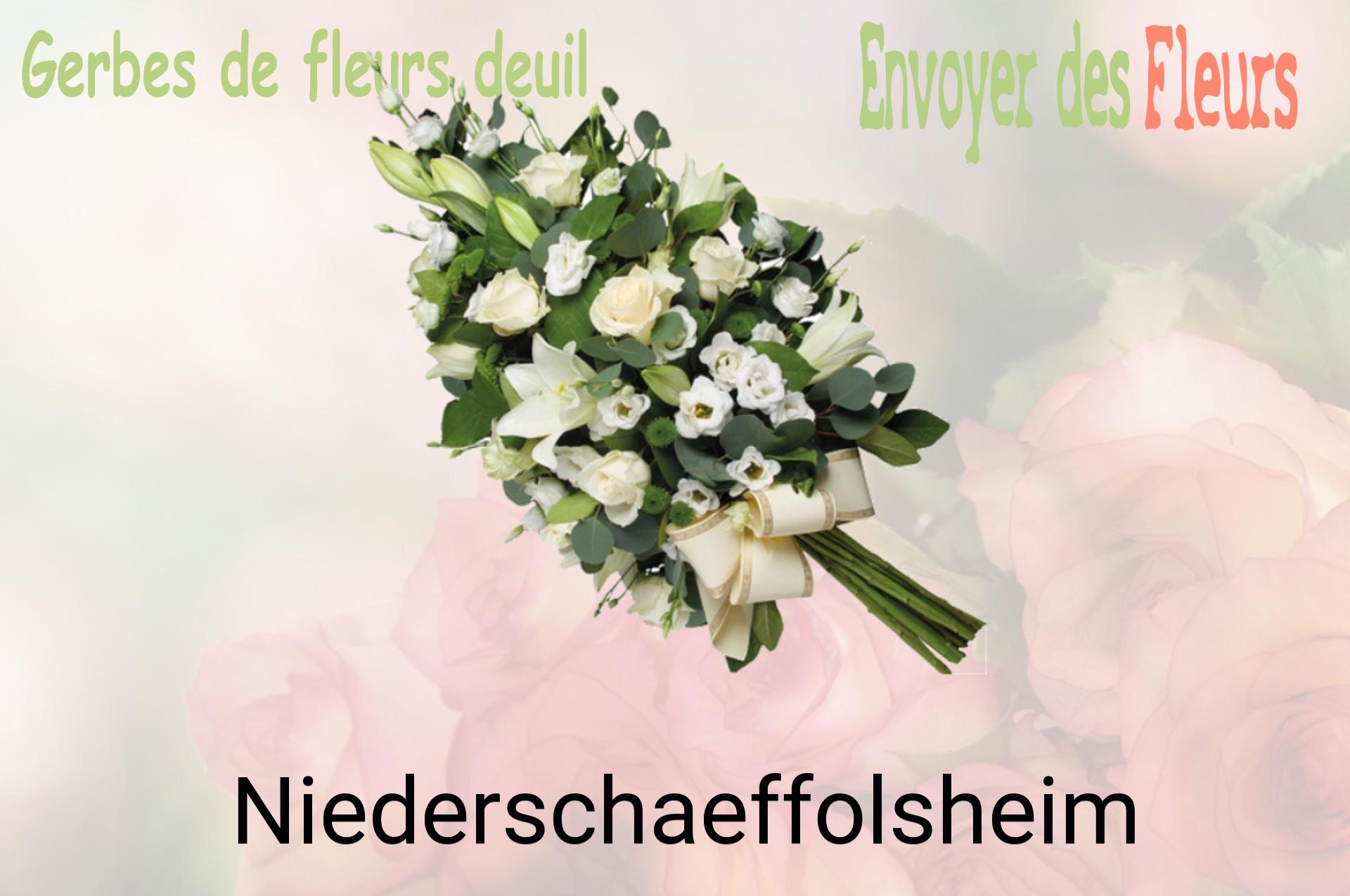 Gerbe de fleurs de deuil livrée à Niederschaeffolsheim